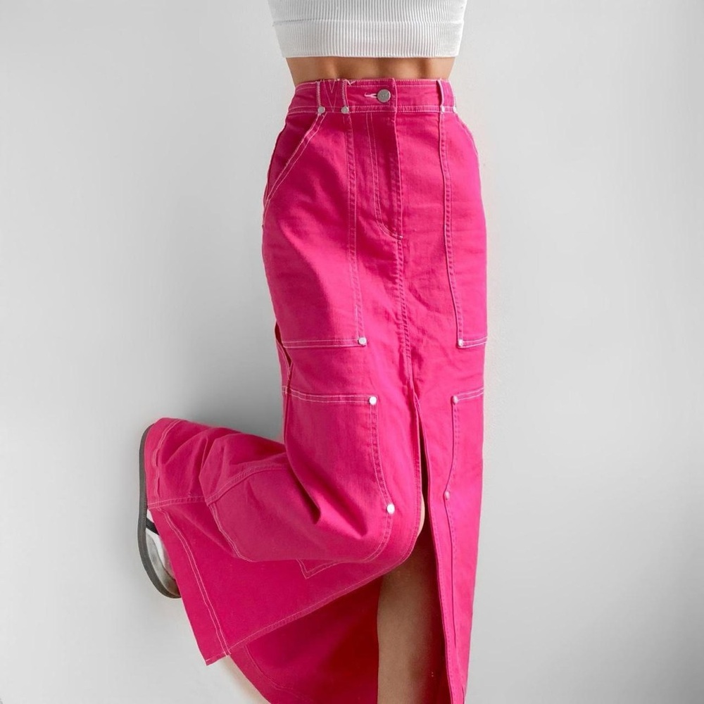 Anthropologie Pilcro Carpenter Pink Maxi Skirt